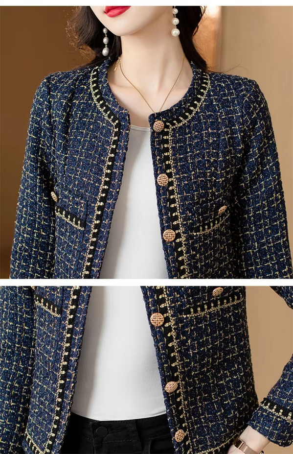 French Vintage Style Tweed Coat