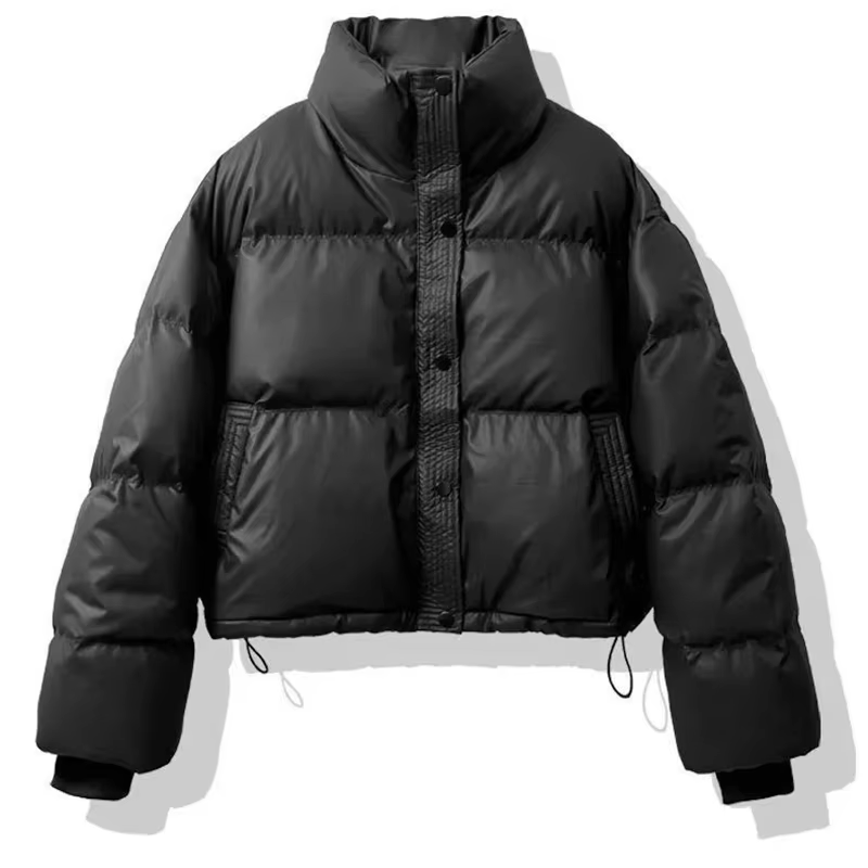 Stylish Casual  PU Puffy Winter Coat