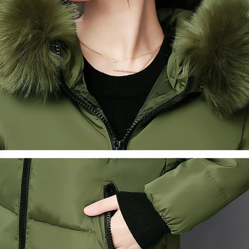 Women&#39;s Faux Fur Hooded Parka Coat