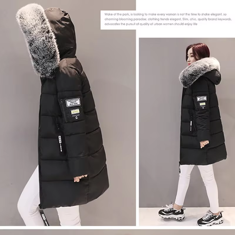 Women&#39;s Faux Fur Hooded Parka Coat