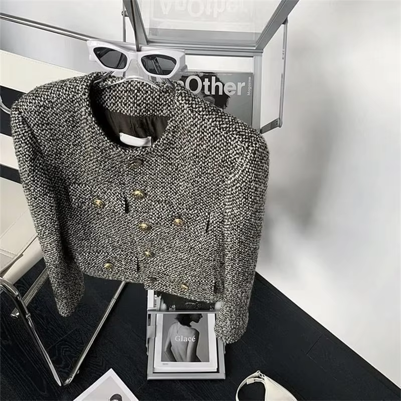 Casual Tweed Women&#39;s Woolen Coat