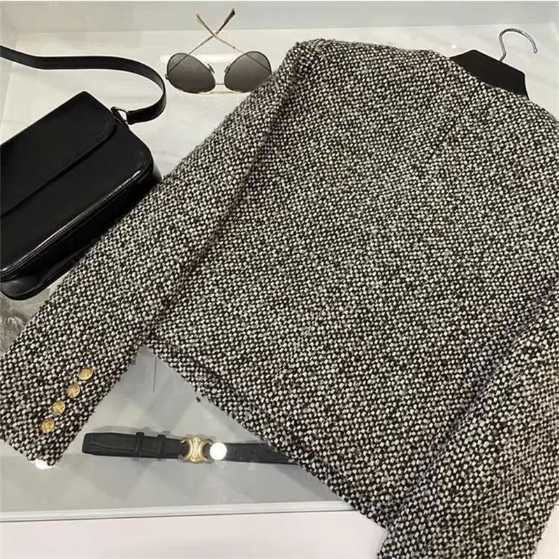 Casual Tweed Women&#39;s Woolen Coat