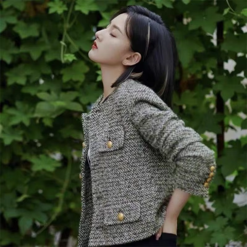 Casual Tweed Women&#39;s Woolen Coat