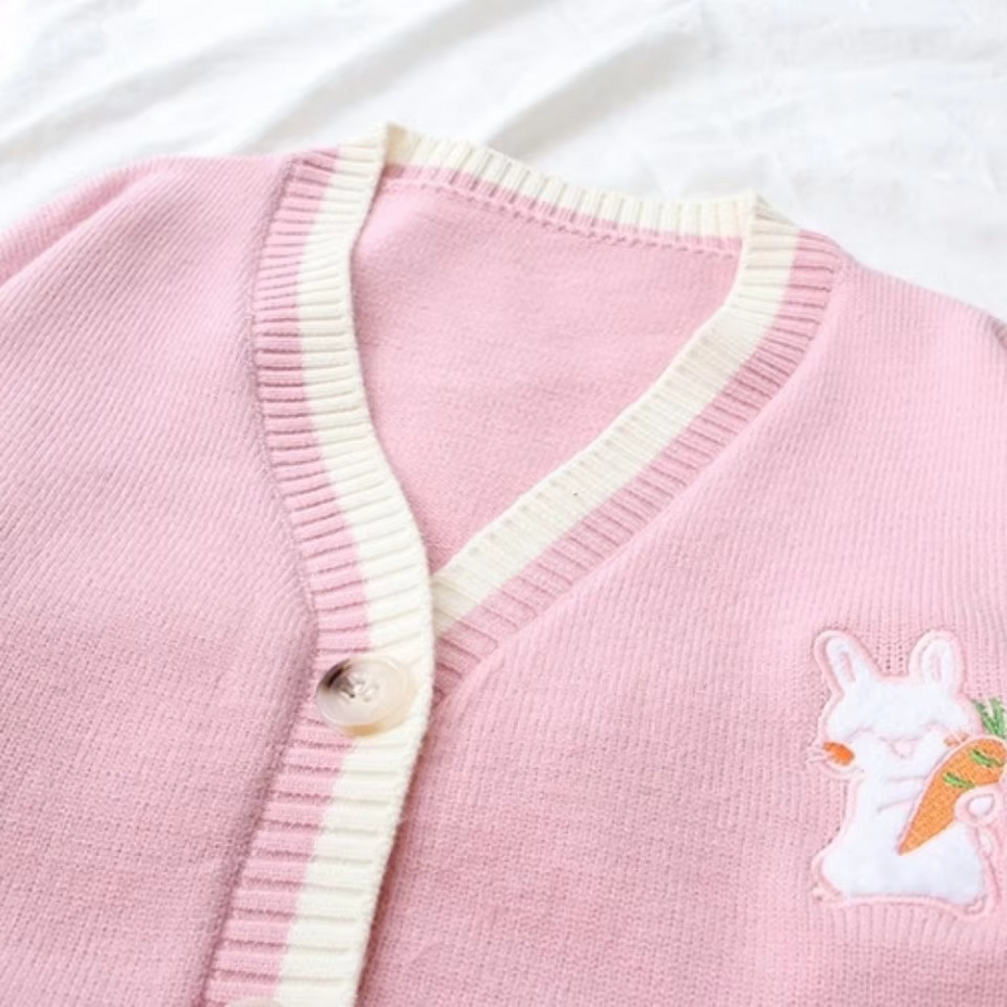 Japanese V Neck Long Sleeve Kawaii Cardigans