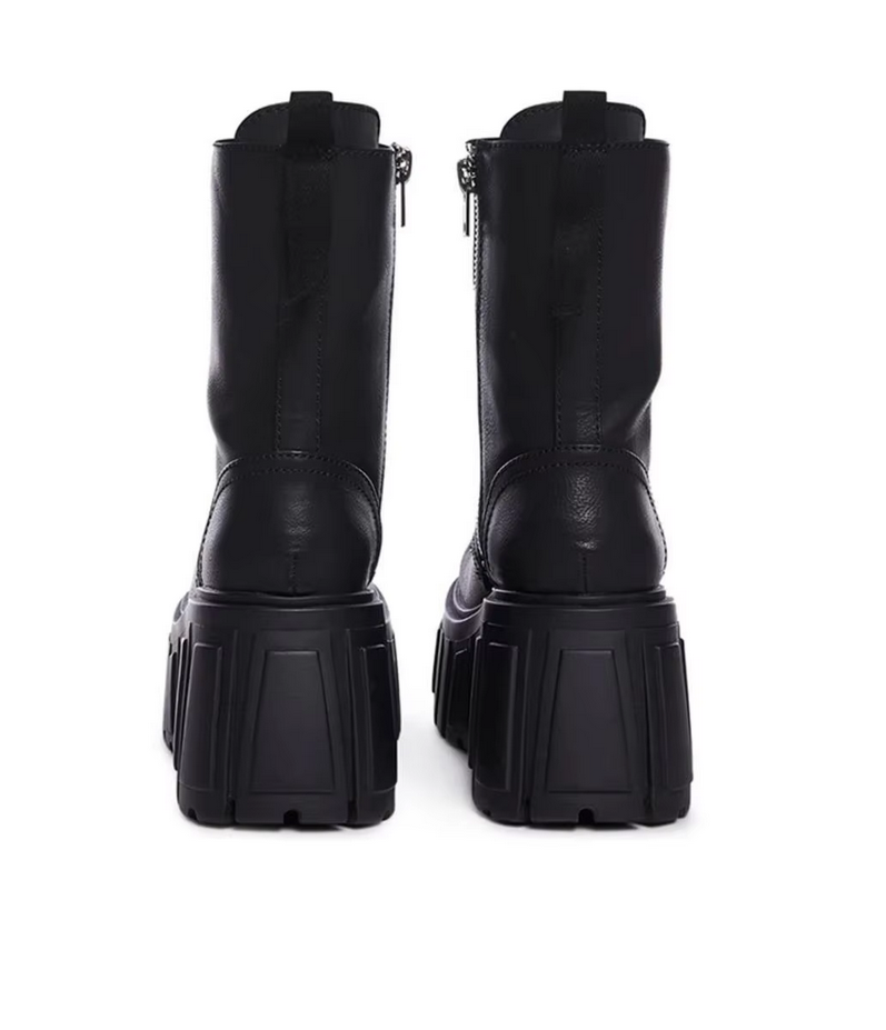 10cm Thick-Soled British Style Punk Fashion Platform Black Boots