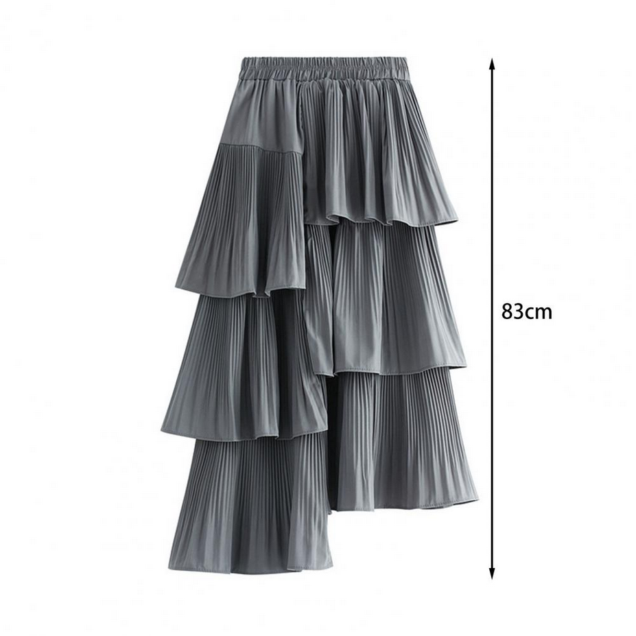 Layered High Waist Long Skirt