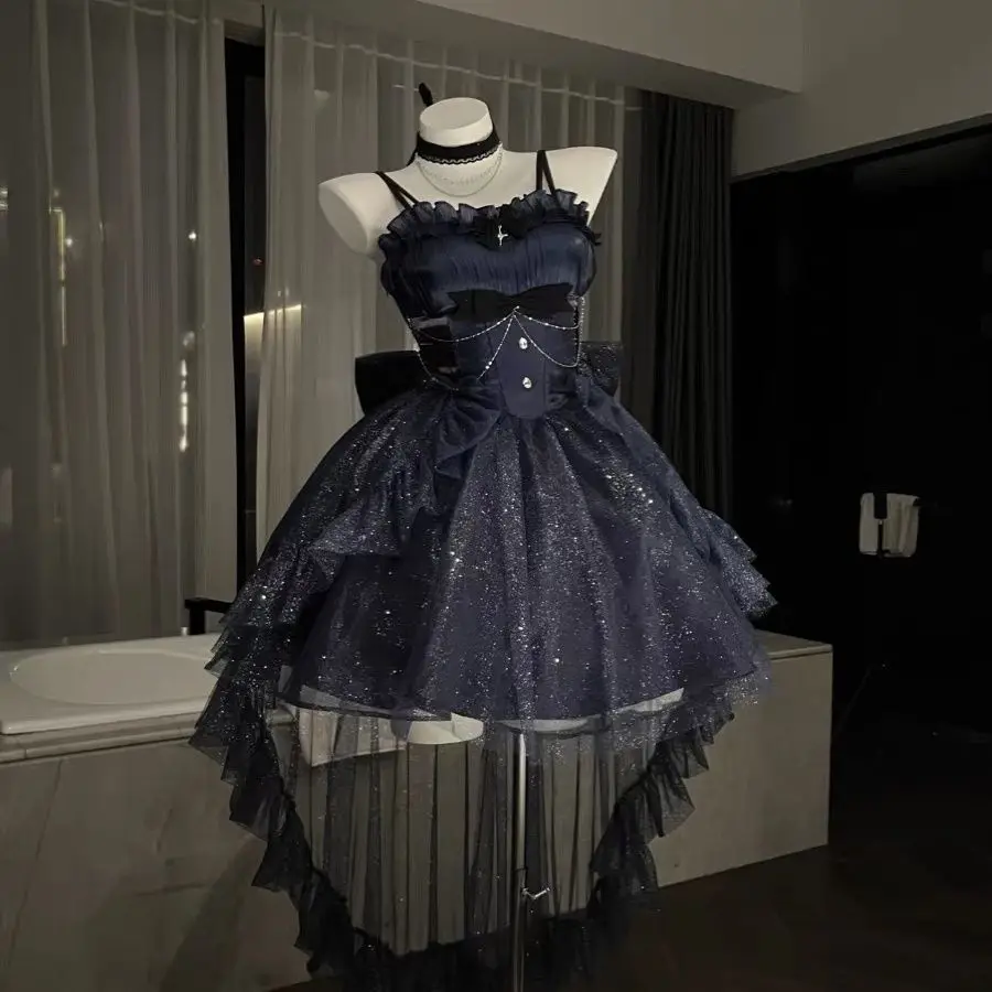Fairy Strapless Lolita Princess Dress with Trailing