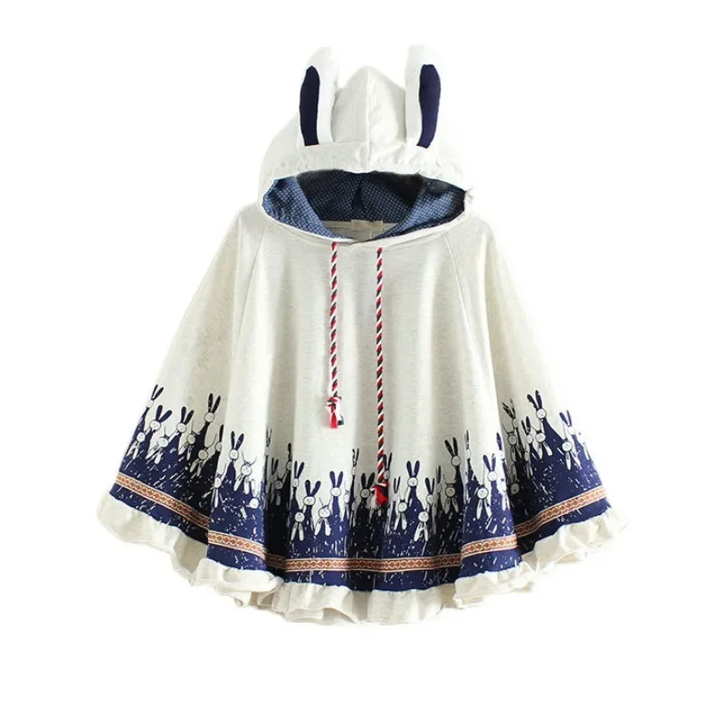 Japanese Kawaii Hooded Pullovers Cloak