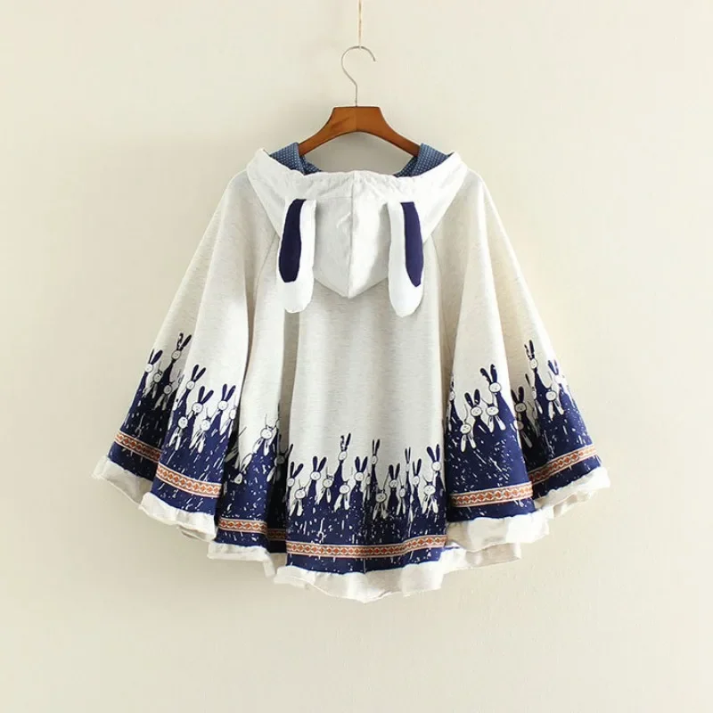 Japanese Kawaii Hooded Pullovers Cloak