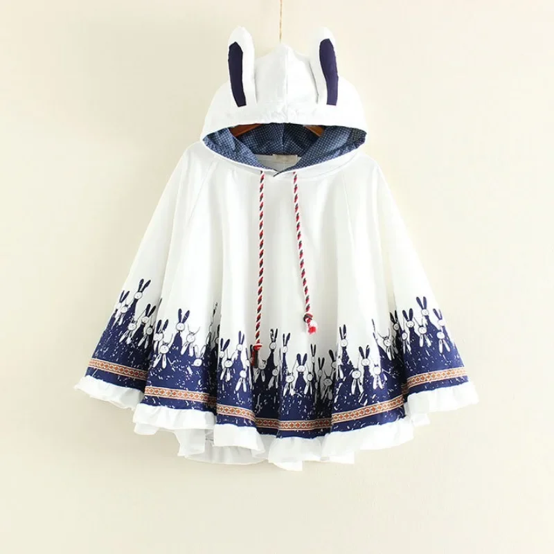 Japanese Kawaii Hooded Pullovers Cloak