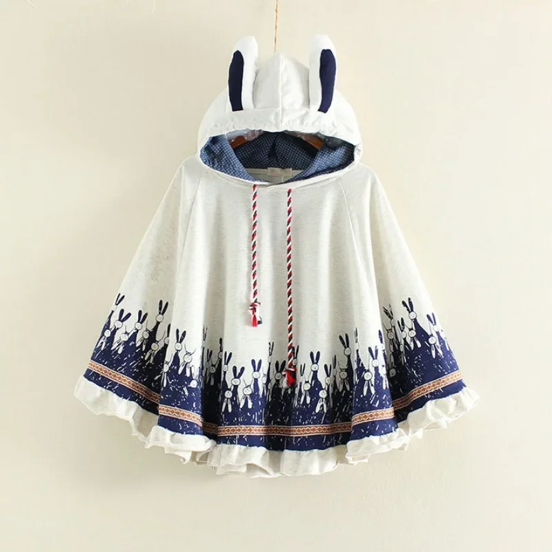 Japanese Kawaii Hooded Pullovers Cloak