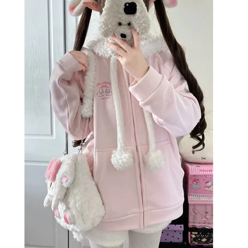 Autumn and Winter Autumn Kawaii Sweet Long Sleeve Loose Hoodie Jacket