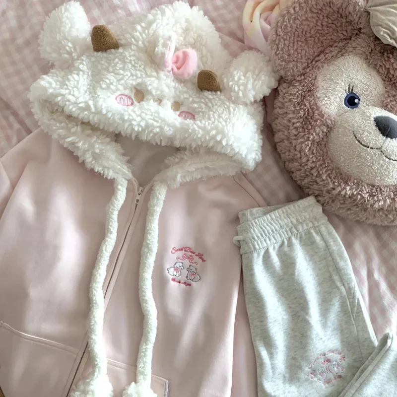 Autumn and Winter Autumn Kawaii Sweet Long Sleeve Loose Hoodie Jacket