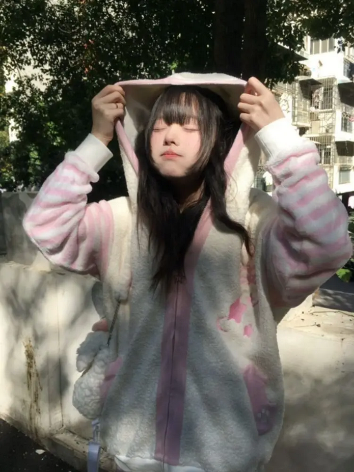 Y2k Aesthetic Lamb Wool Hoodies