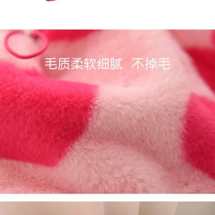 Kawaii Pink Hearts Plush jacket Hoodie