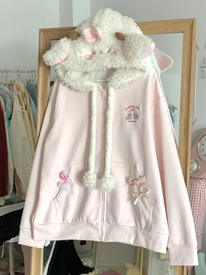 Autumn and Winter Autumn Kawaii Sweet Long Sleeve Loose Hoodie Jacket