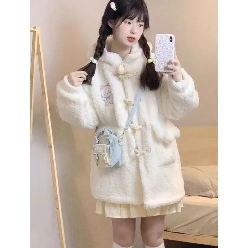 Embroidered Bear Kawaii Coat