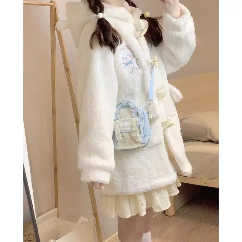 Embroidered Bear Kawaii Coat