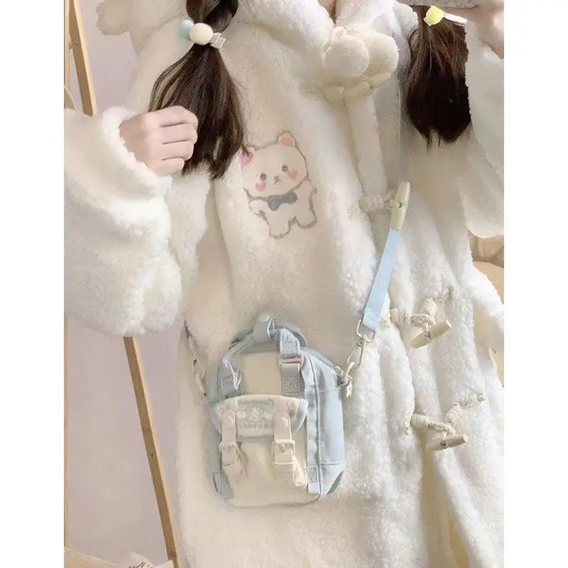 Embroidered Bear Kawaii Coat