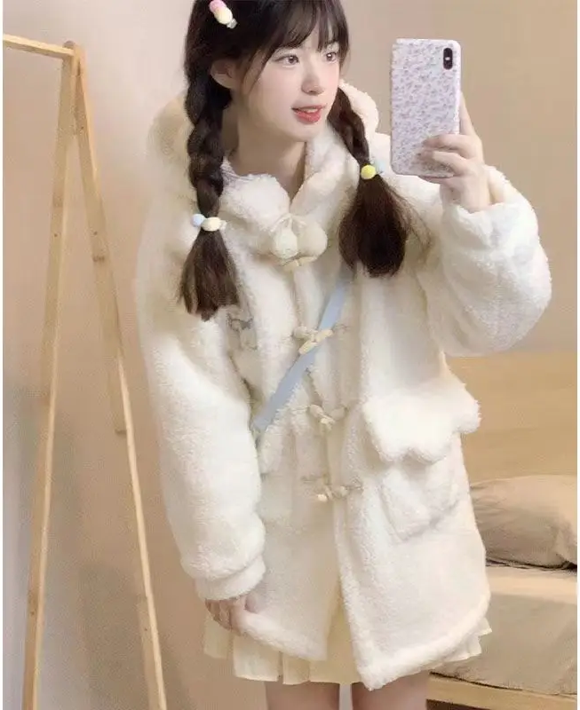 Embroidered Bear Kawaii Coat