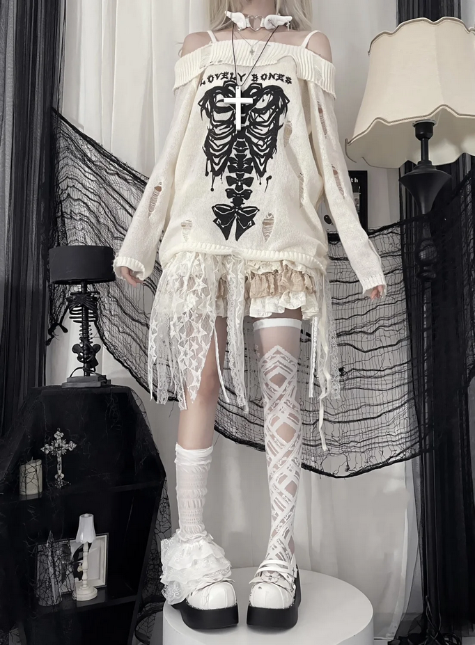 Y2k Harajuku Gothic Knitted Pullovers