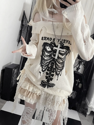 Y2k Harajuku Gothic Knitted Pullovers