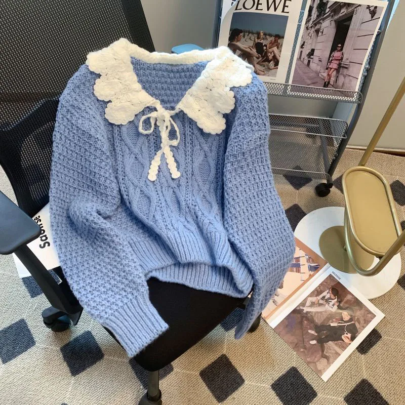 Peter Pan Collar Knitted Kawaii Sweaters