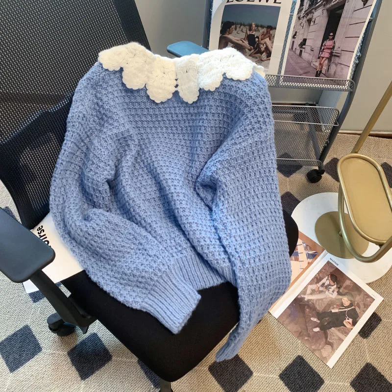 Peter Pan Collar Knitted Kawaii Sweaters