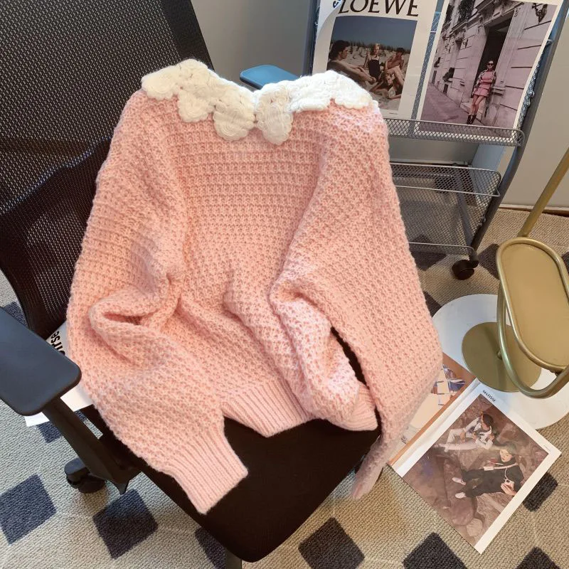 Peter Pan Collar Knitted Kawaii Sweaters