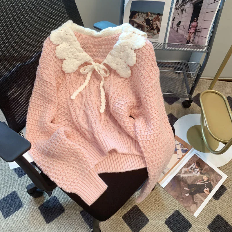 Peter Pan Collar Knitted Kawaii Sweaters