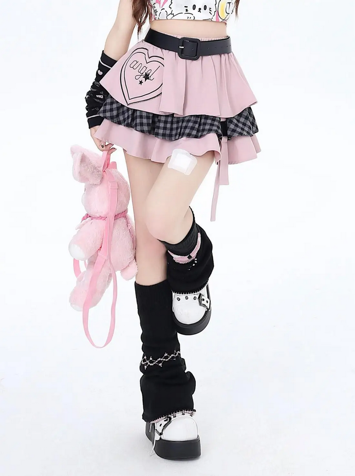 Gothic Kawaii High Waist Ruffled Skirt