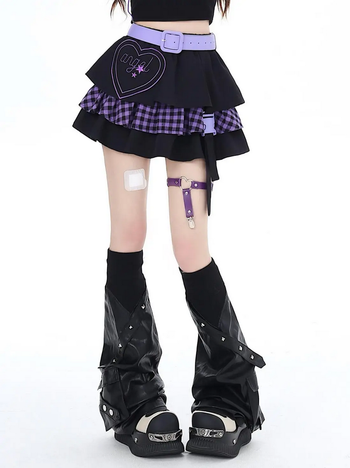 Gothic Kawaii High Waist Ruffled Skirt