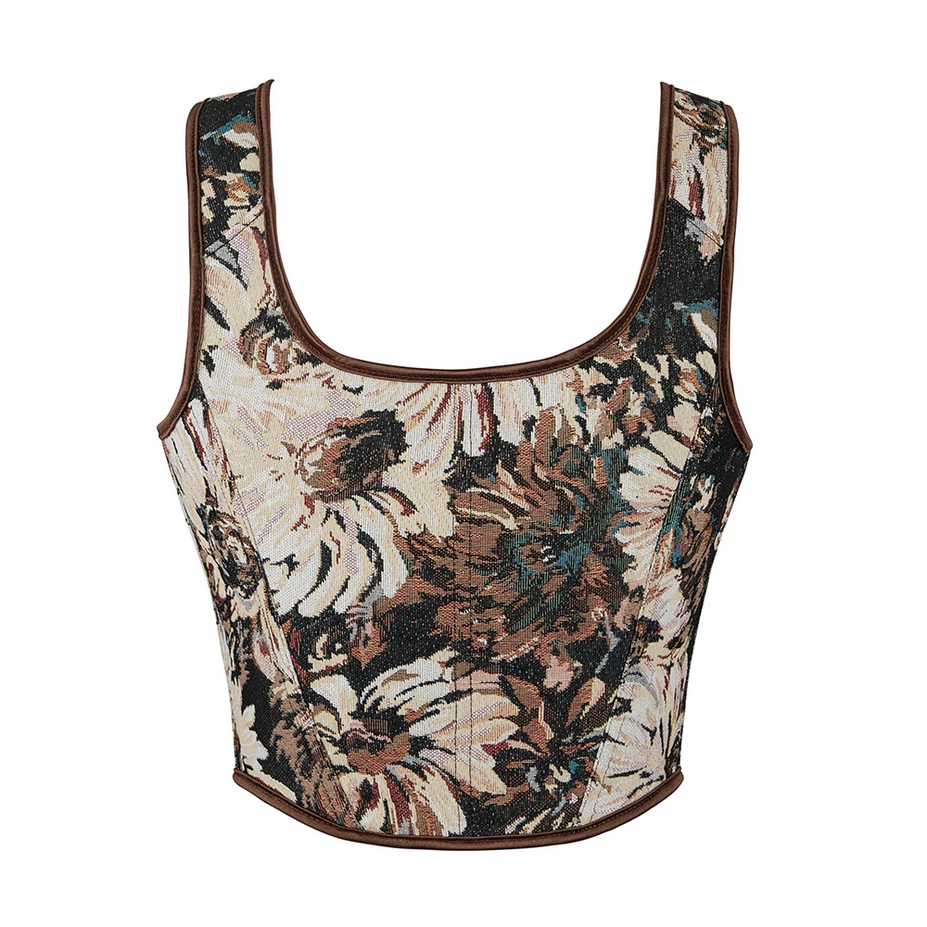 Bustier Floral Vintage Corset Top
