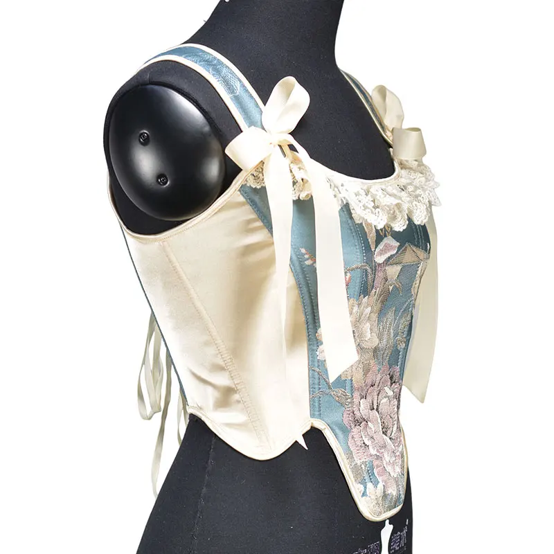 Vintage Victorian Sexy Bustier Corset Top with Lace