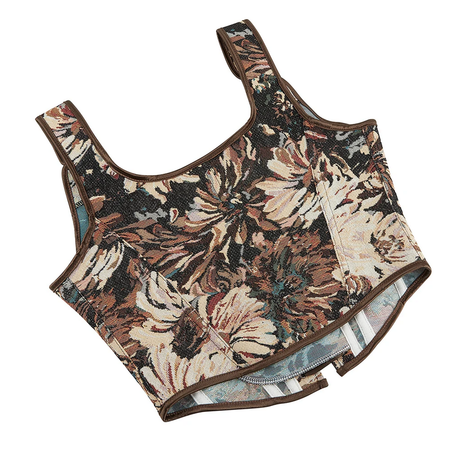 Bustier Floral Vintage Corset Top