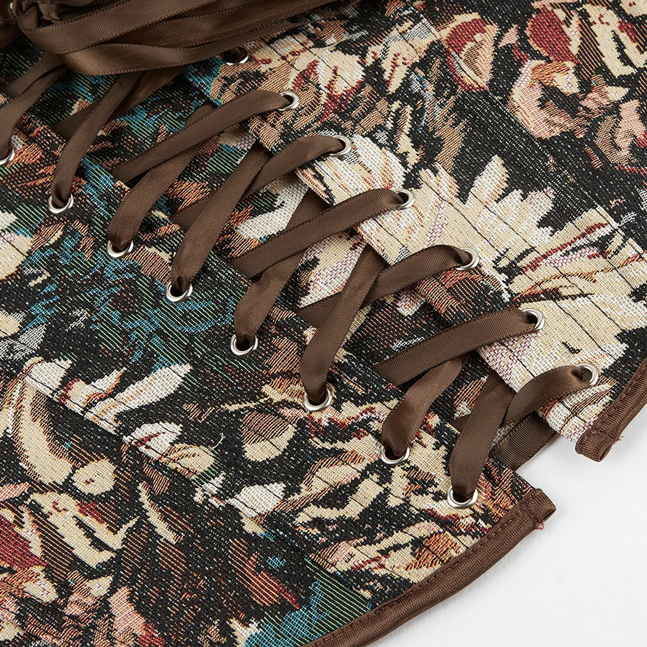Bustier Floral Vintage Corset Top