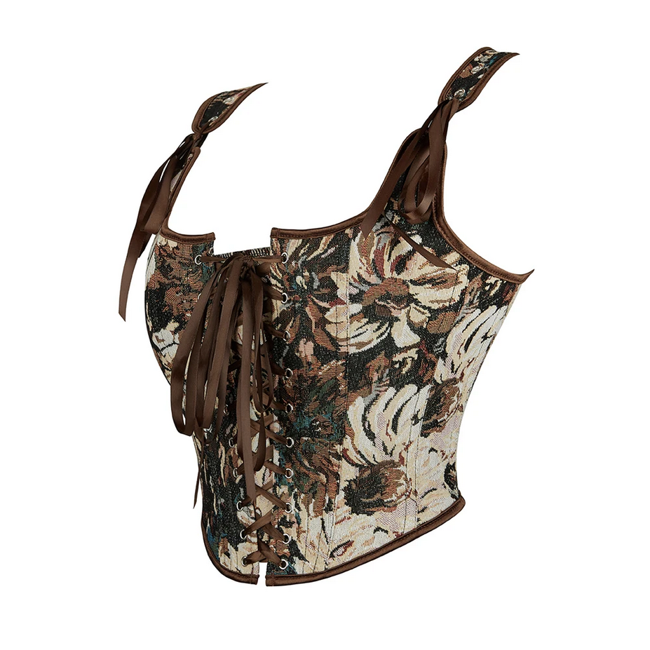 Bustier Floral Vintage Corset Top