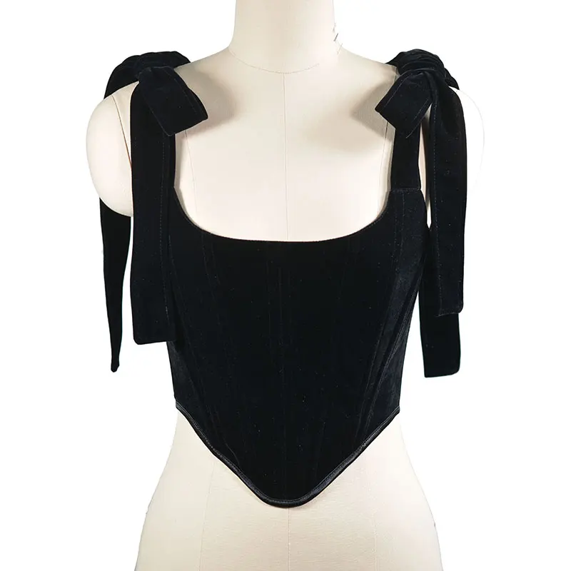 Y2k Vintage Velvet Sexy Gothic Corset