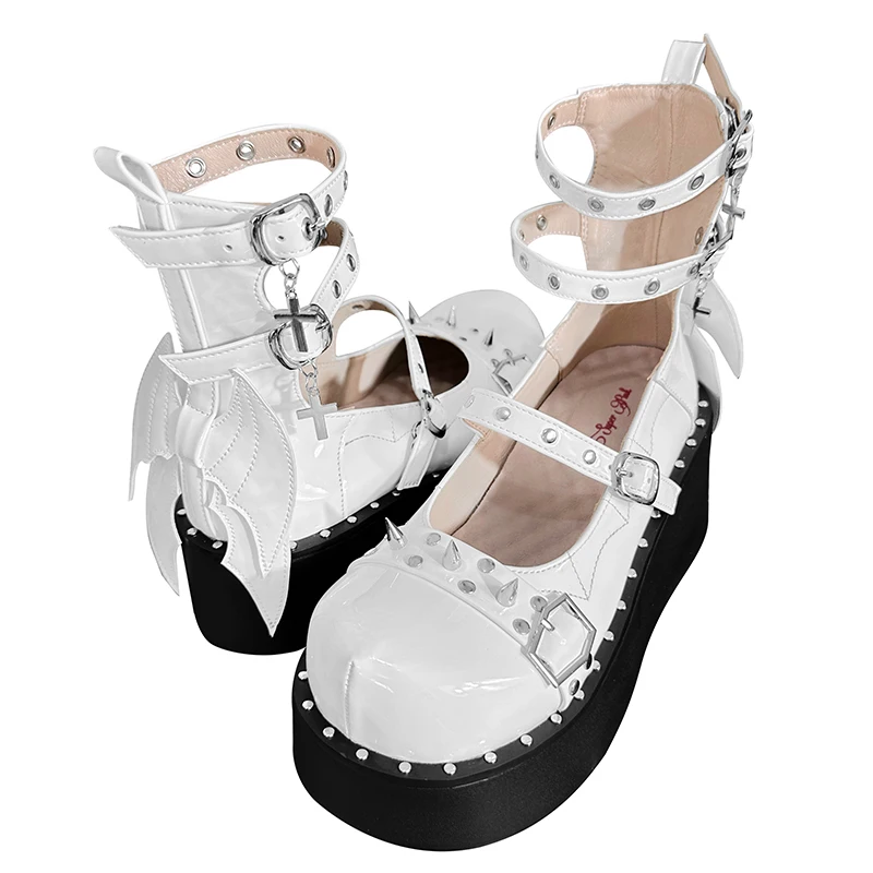 Studded Bat Wing Gothic Punk Platform Shoes