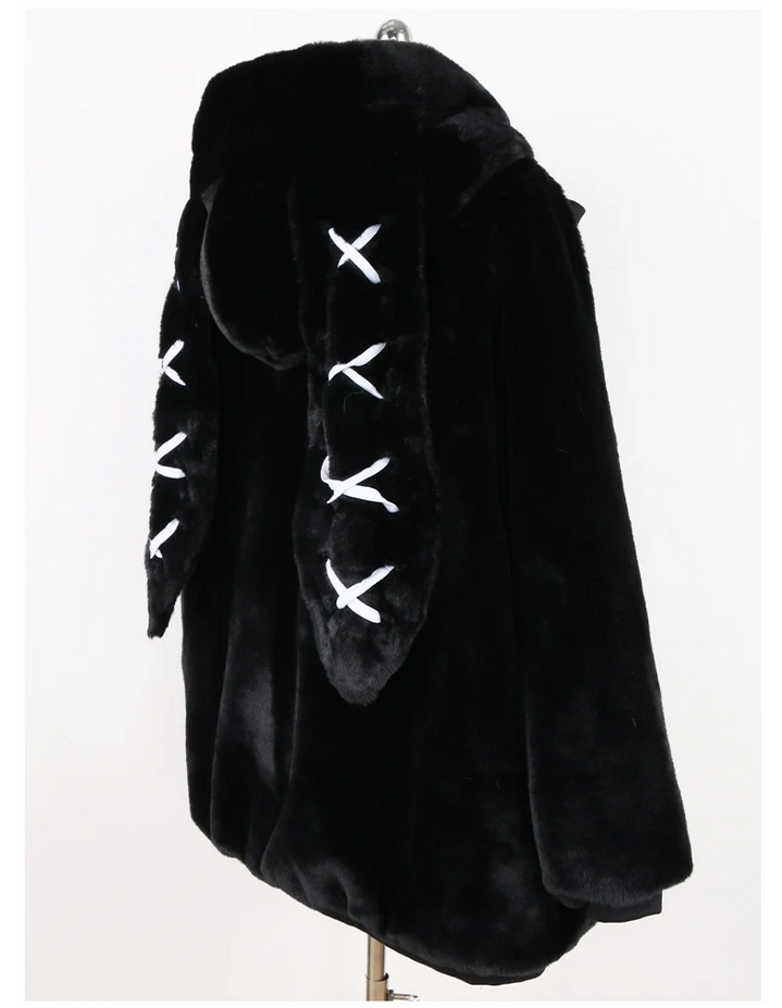 Autumn and Winter Kawaii Soft Thick Warm Faux Fur Coat