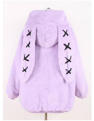 Autumn and Winter Kawaii Soft Thick Warm Faux Fur Coat