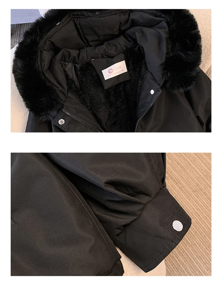 Hooded Faux Fur Stylish Coat