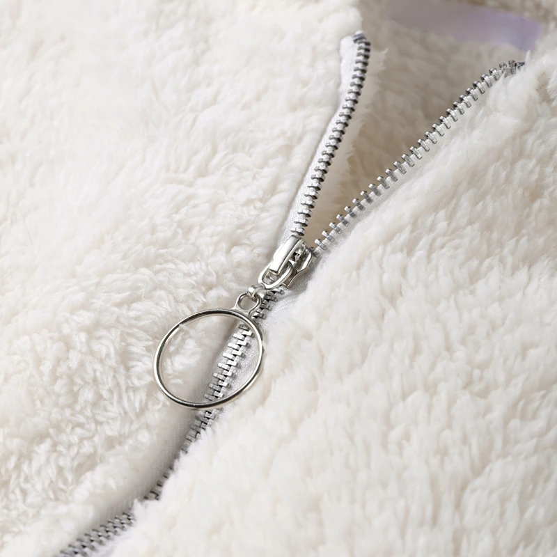 Kawaii Hooded Plush Women&#39;s Coat