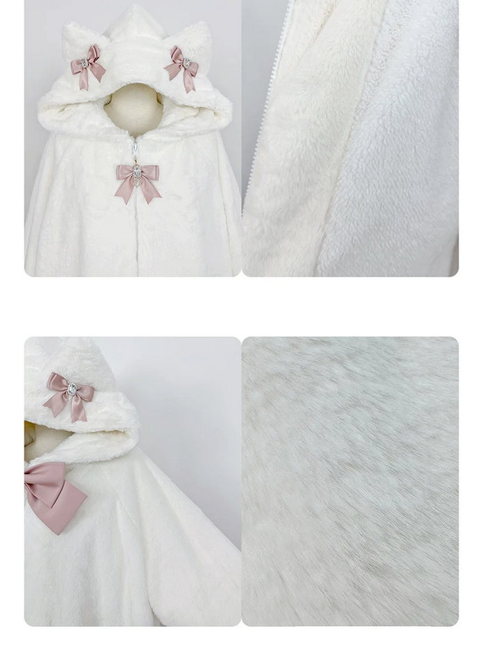 Autumn Winter Oversized Sweet  Kawaii Soft Coat Hoodie