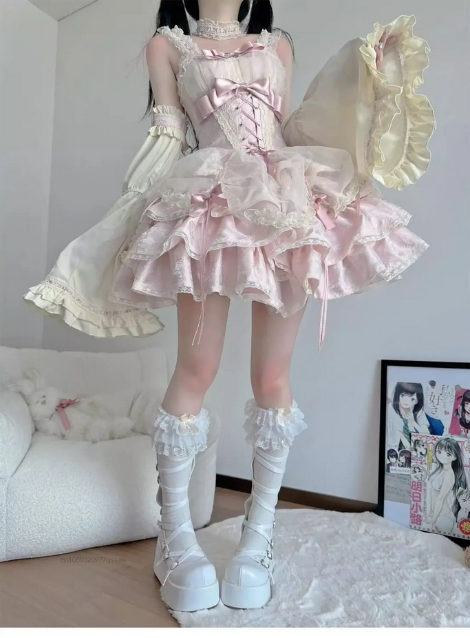 French Rose JSK Party Corset Elegant Ball Gown Dress