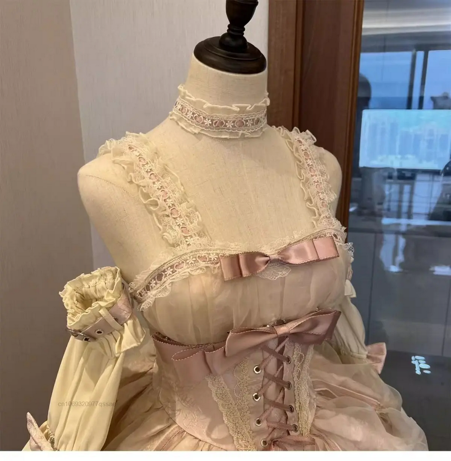 French Rose JSK Party Corset Elegant Ball Gown Dress