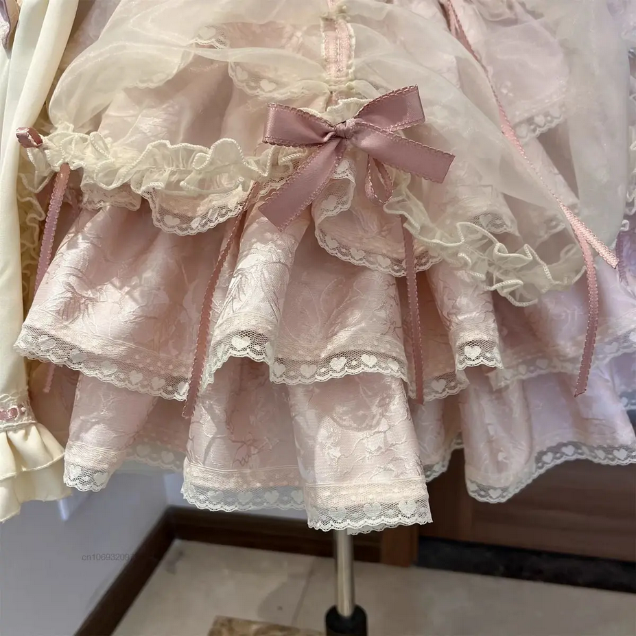 French Rose JSK Party Corset Elegant Ball Gown Dress