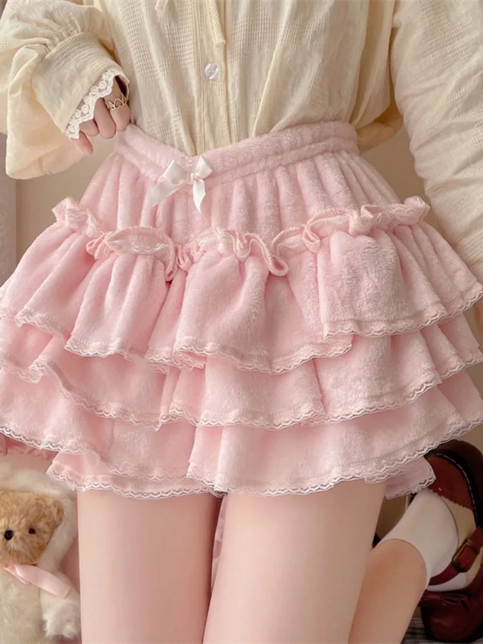 Bow Pleated  Kawaii Short Pants