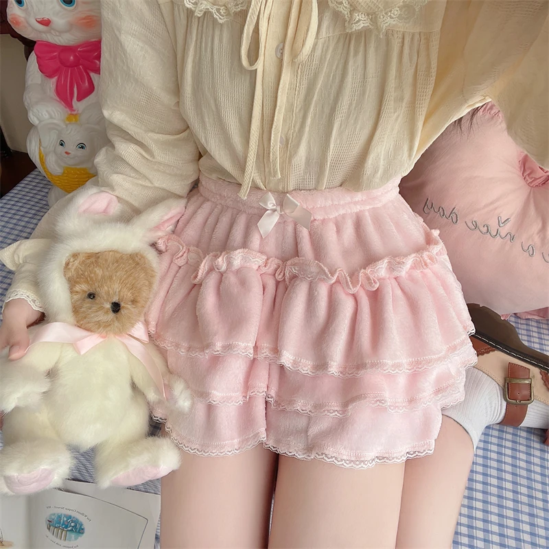 Bow Pleated  Kawaii Short Pants