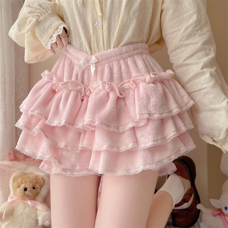 Bow Pleated  Kawaii Short Pants